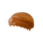 Irregular Shape Hair Claw in Amber